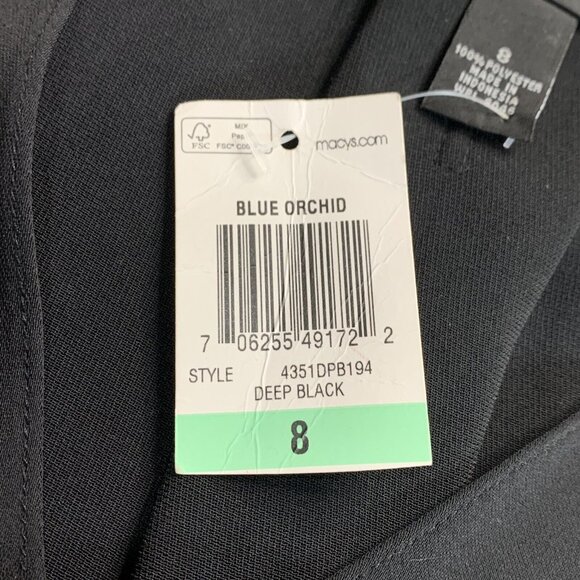 Alfani Women's Oversized High Low Shift Dress Flowy Pockets Size 8 Black NWT $90 - Picture 11 of 11